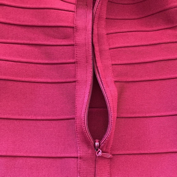 Herve Leger red bandage bodycon dress S - Picture 6 of 6